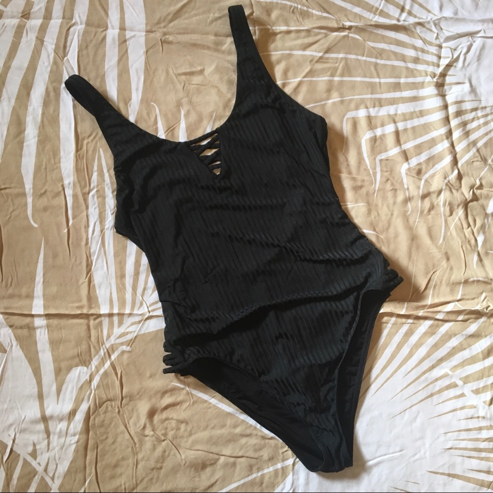 RVCA Black One Piece Swimsuit